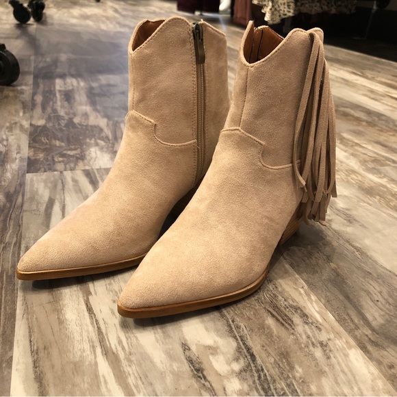 Beast Leo-17 Fringe Ankle Boot Taupe - Picture 4 of 6